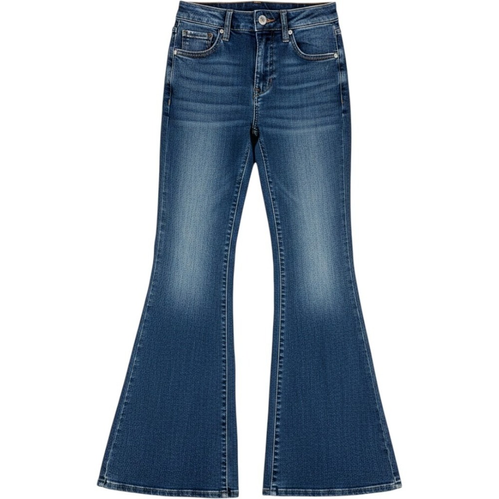 We The Free People Jayde Flare Jeans W27 x L27 High Rise Dark Blue Wash